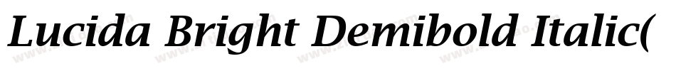 Lucida Bright Demibold Italic(1)字体转换